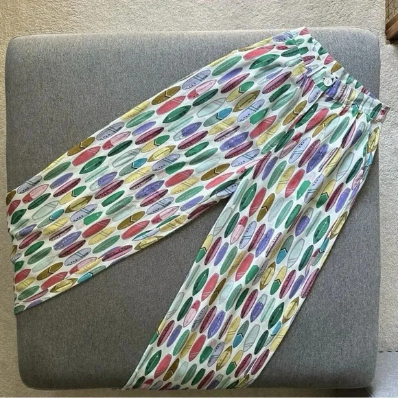 Nasty Gal Surf Board Print Wide Leg Trouser Pants Size 2 NWT - Picture 3 of 9